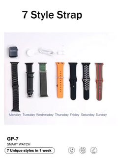 Haino Teko GP 7 Smart Watch for Men & Women | 7 Interchangeable Straps, Wireless Charger, Fitness Tracker, Heart Rate Monitor, Sleep Monitor, IP68 Waterproof | Stylish & Versatile  - Image 2