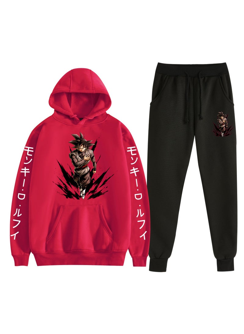 KUYING New Dragon Ball Hooded Hooded Hoodie And Leg Tights Two Piece Set  - Image 1