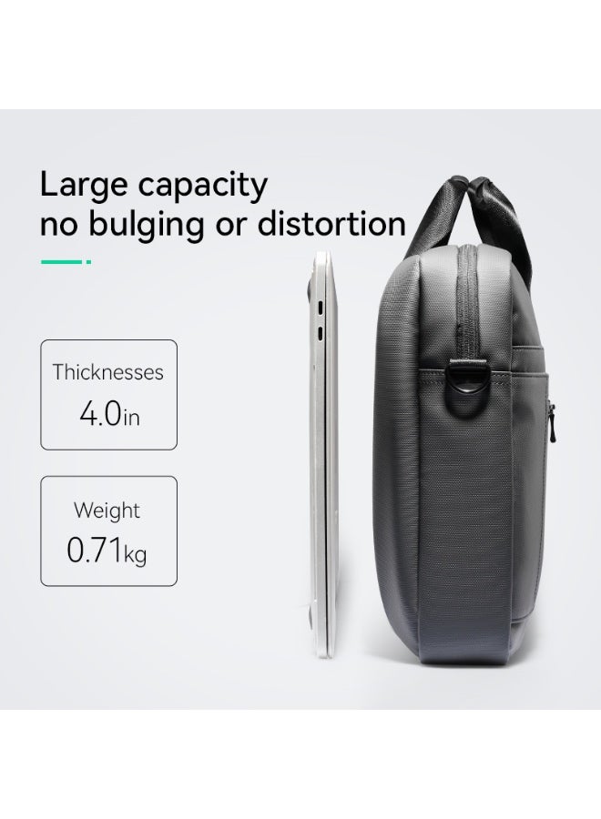 مارك رايدن MR-616D البيج الفاتح حقيبة لابتوب 15.6 بوصة من سلسلة Digital، حقيبة يد نحيفة وأنيقة للعمل والسفر من قماش أوكسفورد المقاوم للماء، متعددة الجيوب مع حزام كتف وحزام تثبيت على الترولي - Image 5