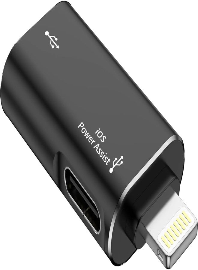 WISTAR Lightning to USB Female Adapter, Apple MFi Certified iPhone USB 3.0 OTG Adapter with USB-C Aux Power Port for iPhone 14/13/12/11/iPad, Supports Hard Disk, Card Reader, Camera - Image 1