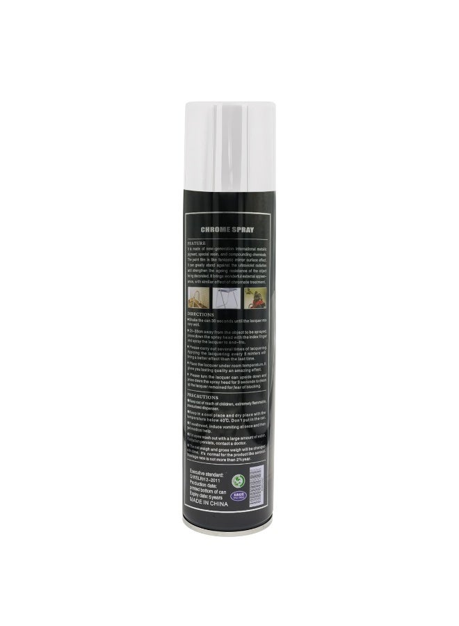 100Miles 100 Miles Chrome Spray Paint 300ml - High-Brilliance Mirror Metallic Finish, Quick-Dry Protective Lacquer for Auto Touch-up, Car Rims, Wood, Metal & Furniture Decor. Versatile, Anti-Aging Aerosol Coating - Image 2