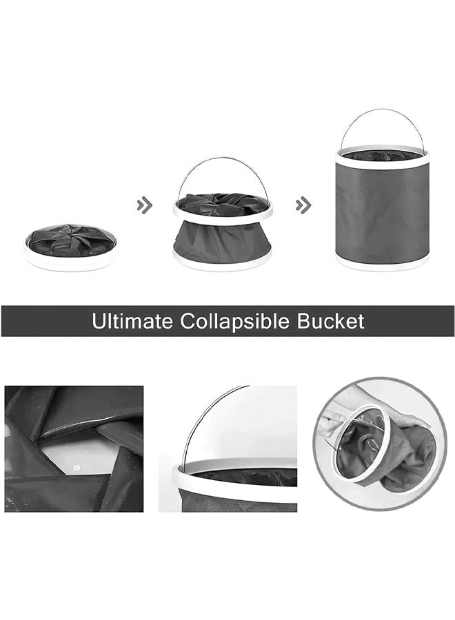 DUNISO 7-Pieces Set Car Wash Detailing Cleaning Kits，Car Wash Detailing Cleaning Tools Set with Bag Collapsible Bucket，Versatile Interior and Exterior Car Care Kit，Easy to Store，for Washing, Waxing, Polishing, and Deep Cleaning - Image 5