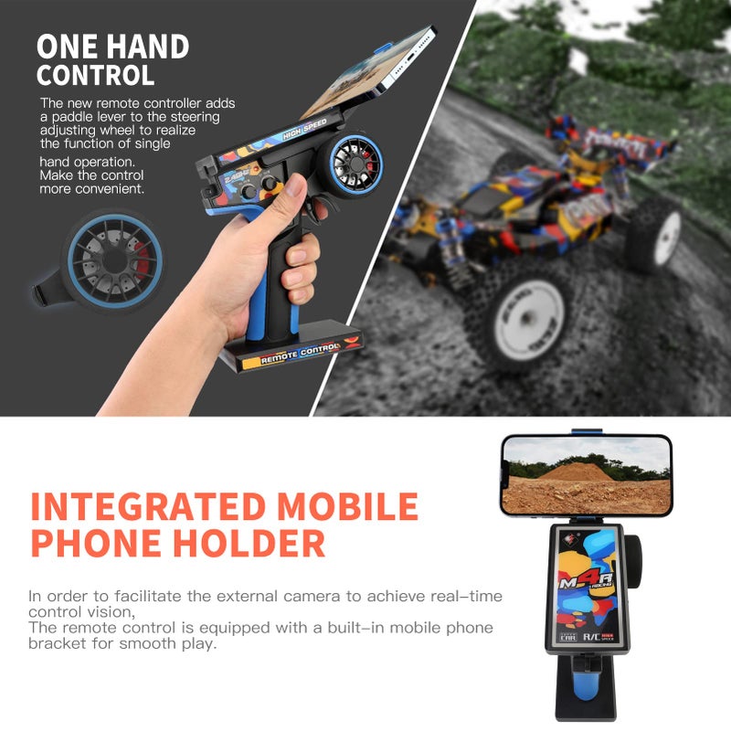 GoolRC WLtoys 124007 Brushless RC Cars 112 Scale Remote Control Car 4WD 75kmh High Speed Racing Car 24GHz All Terrain Off Road RC Truck RTR with Metal Chassis for Adults - Image 3