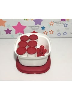 Tupperware Yogurt Maker 6 Cups + 6 Spoons Enjoy Making Yogurt  - Image 2