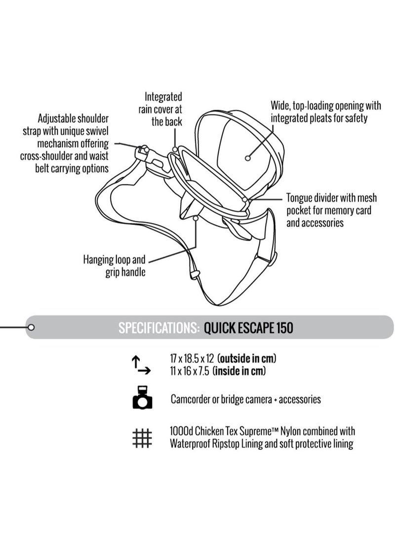 Crumpler - Crumpler QE150-005 Quick Escape 150 Camera Bag Camaflouge - Image 1