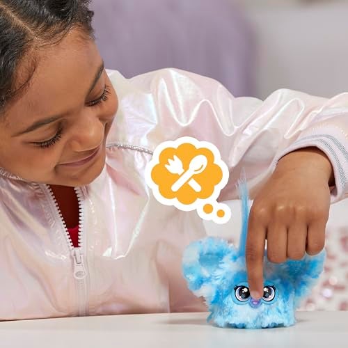 Furby Furblets SNO-Way Holiday Edition Mini Friend, 45+ Sounds, Holiday Music, Speaks Only Furbish, Electronic Plush Toys for Girls & Boys, Interactive Pets, Blue & White, 6+ - Image 5