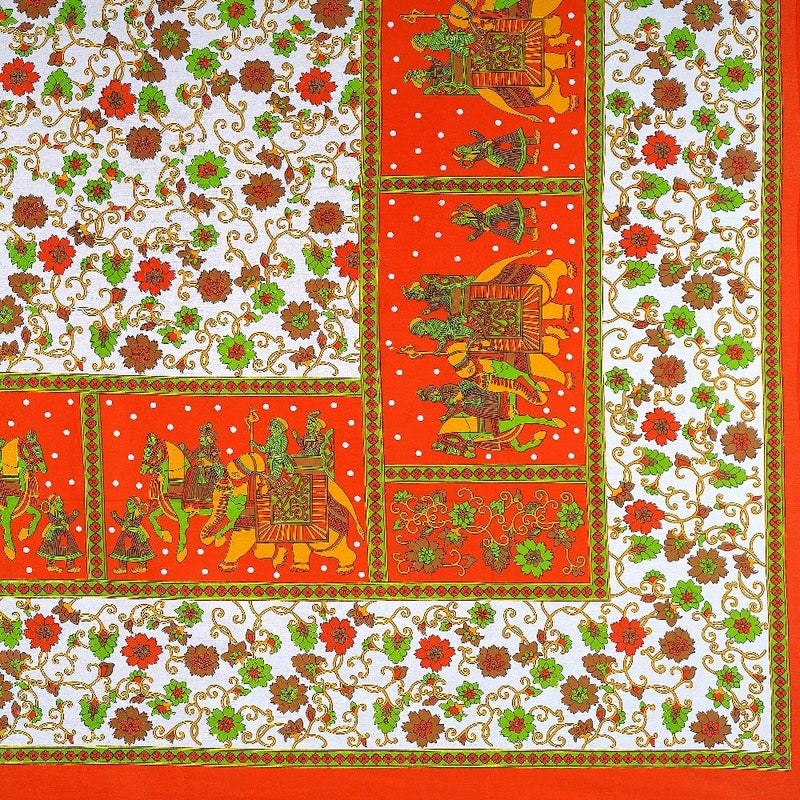 Meejoya 100 Cotton Rajasthani Jaipuri Traditional King Size Double Bed Bedsheet with 2 Pillow Covers Multi11 - Image 2