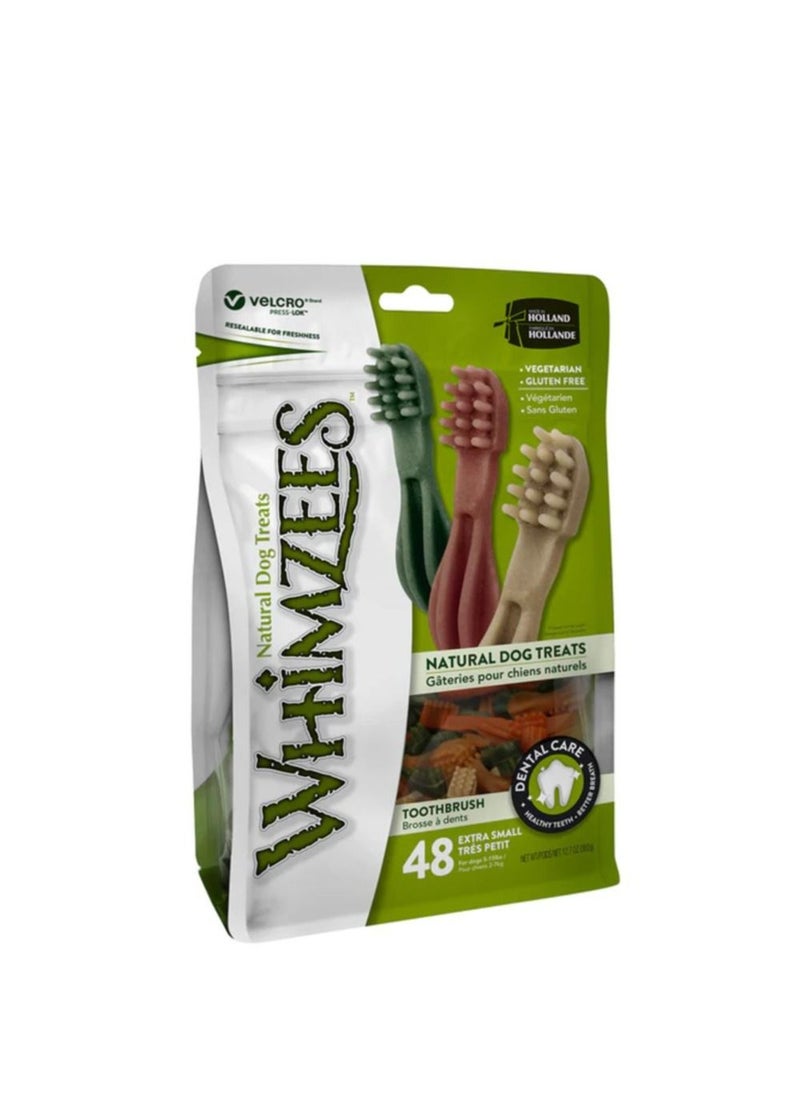 WHIMZEES 48 Stix Toothbrush Dental Treats X-Small 