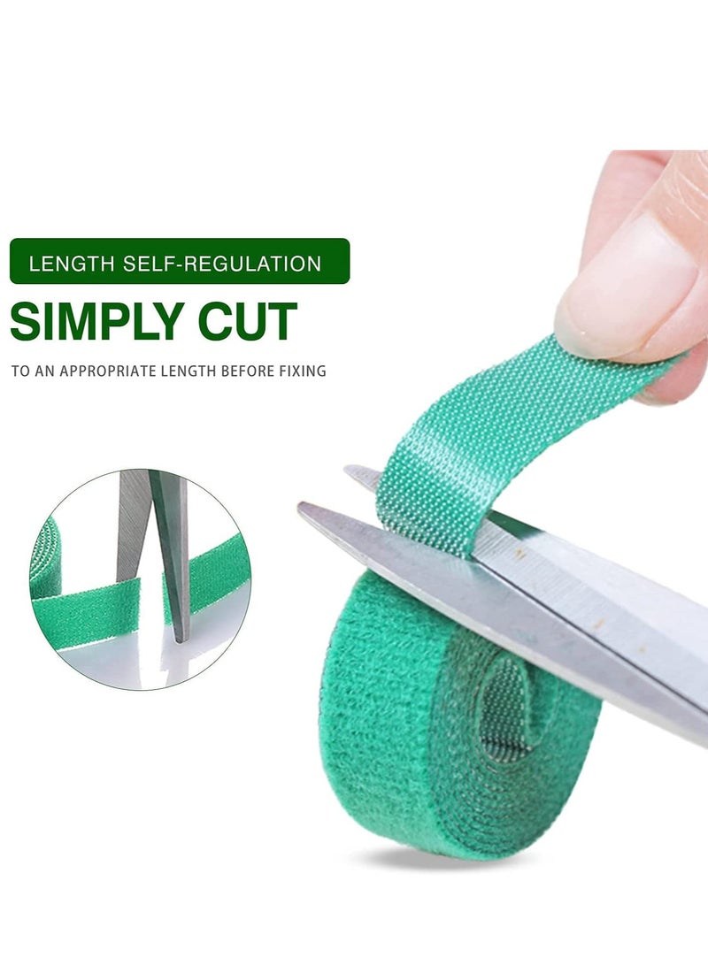 Barakah Plant Ties, Garden Tape for Plant, Reusable Adjustable Thicker Support Growing Strong Grip, Tomato Vines Tree Fixed Rope Indoor Outdoor, 125 x 1.2cm, 1 roll, Green - Image 2