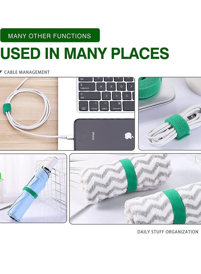 Barakah Plant Ties, Garden Tape for Plant, Reusable Adjustable Thicker Support Growing Strong Grip, Tomato Vines Tree Fixed Rope Indoor Outdoor, 125 x 1.2cm, 1 roll, Green - Image 3