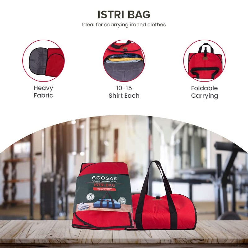 ECOSAC Polyester Istri Bag|Ironed Clothes Organizer|Ironed Clothes|Water-Repellent And Washable|Foldable|Ideal For Travelling,Storage And Wardrobe Organizer|Travel-Friend Bag|Multicolor - Image 5