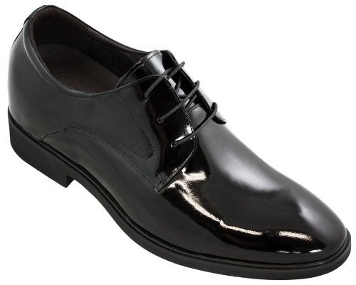 Calden Men's Invisible Height Increasing Elevator Shoes - Black Patent Leather Lace-up Formal Tuxedo Oxfords - 3 Inches Taller - K911929 - Size 11 D(M) US - Image 2