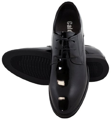 Calden Men's Invisible Height Increasing Elevator Shoes - Black Patent Leather Lace-up Formal Tuxedo Oxfords - 3 Inches Taller - K911929 - Size 11 D(M) US - Image 5