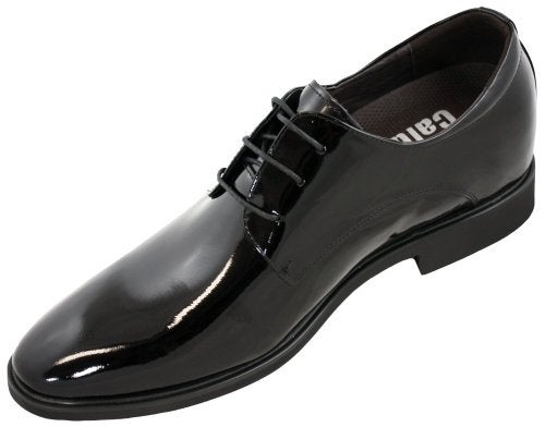 Calden Men's Invisible Height Increasing Elevator Shoes - Black Patent Leather Lace-up Formal Tuxedo Oxfords - 3 Inches Taller - K911929 - Size 11 D(M) US - Image 3