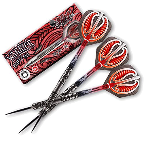 Shot Darts Steel Tip, Warrior Hautoa (22g/24g/26g), 80% Tungsten, Center Balanced with Secure Grips, Handcrafted Professional Dart Set and Flights Made in New Zealand, Metal Tip Bar Darts for Adults - Image 5
