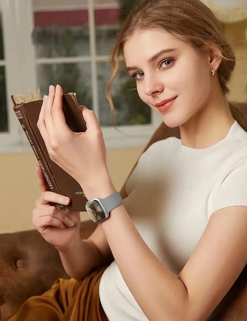SuperNaNa Sport Silicone Band Compatible with Apple Watch Bands 40mm 38mm 41mm 44mm 45mm 42mm 49mm Women Men,Soft Wristband Waterproof Replacement Sport Strap for iWatch Bands Series 9 8 7 6 5 4 3 2 1 SE Ultra - Image 4