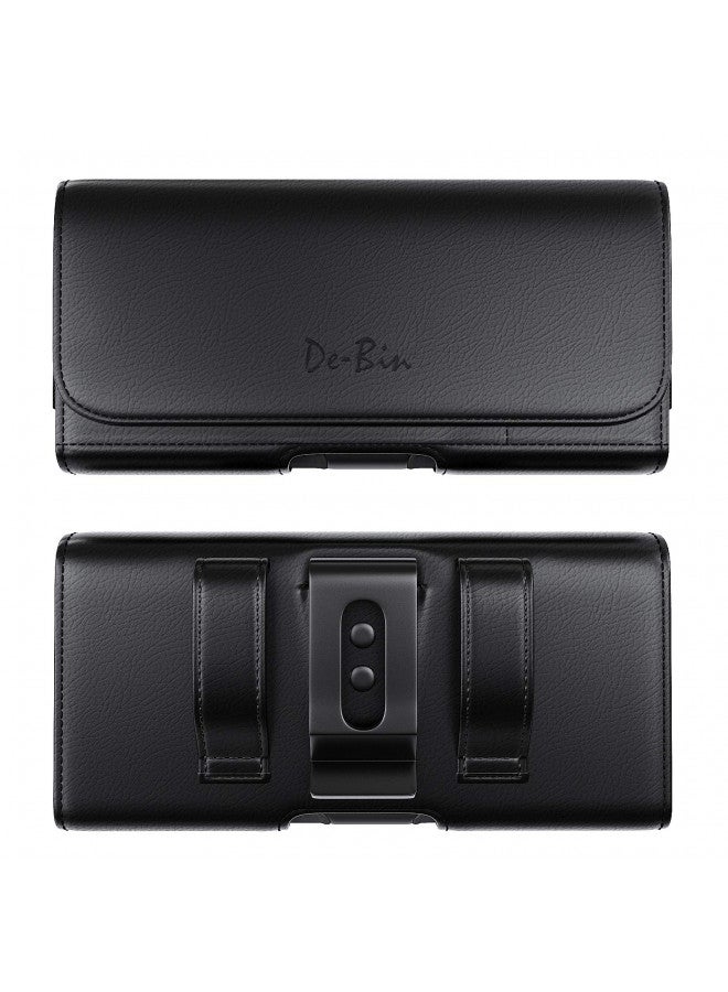 DeBin DeBin Holster for iPhone 16 Pro Max 16 Plus, 15 Promax 14 Plus 13 12 11 Xs 8 7 6s Cell Phone Belt Holder for Men Case with Clip ID Card Holder Pouch Cover (Fits Otterbox Commuter Case) Large Black - Image 4