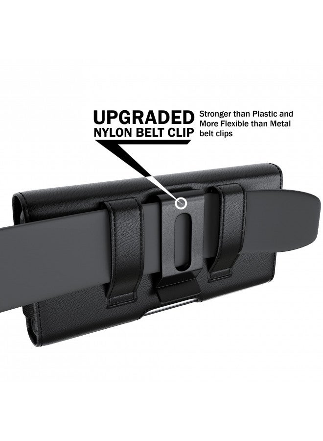 DeBin DeBin Holster for iPhone 16 Pro Max 16 Plus, 15 Promax 14 Plus 13 12 11 Xs 8 7 6s Cell Phone Belt Holder for Men Case with Clip ID Card Holder Pouch Cover (Fits Otterbox Commuter Case) Large Black - Image 3