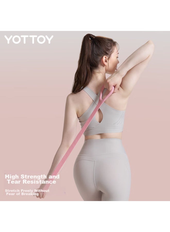 يوتوي Yottoy8 شريط مقاومة، حبل مرن لتدريب الظهر، شريط تمديد للكتف والرقبة المنزلي، تمرين ظهر، يوجا، سيليكون، تمرين الذراع - Image 5