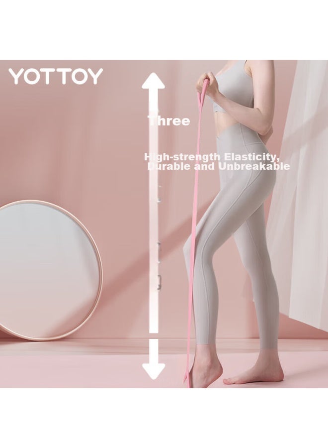 يوتوي Yottoy8 شريط مقاومة، حبل مرن لتدريب الظهر، شريط تمديد للكتف والرقبة المنزلي، تمرين ظهر، يوجا، سيليكون، تمرين الذراع - Image 3