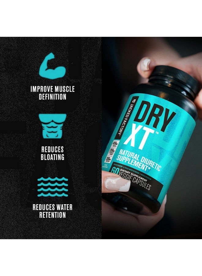 Jacked Factory Dry-XT Diuretic Water Pills - Natural Supplement | Reduces Water Retention & Bloating | Dandelion Root Extract, Potassium, 7 More Powerful Ingredients - 60 Veggie Capsules - Image 2