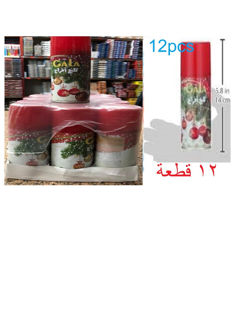 ماركة غير محددة عدد ١٢ قطعة من بخاخ ثلج الافراح واعياد ميلاد والحفلات - 150 ملل  - Image 1