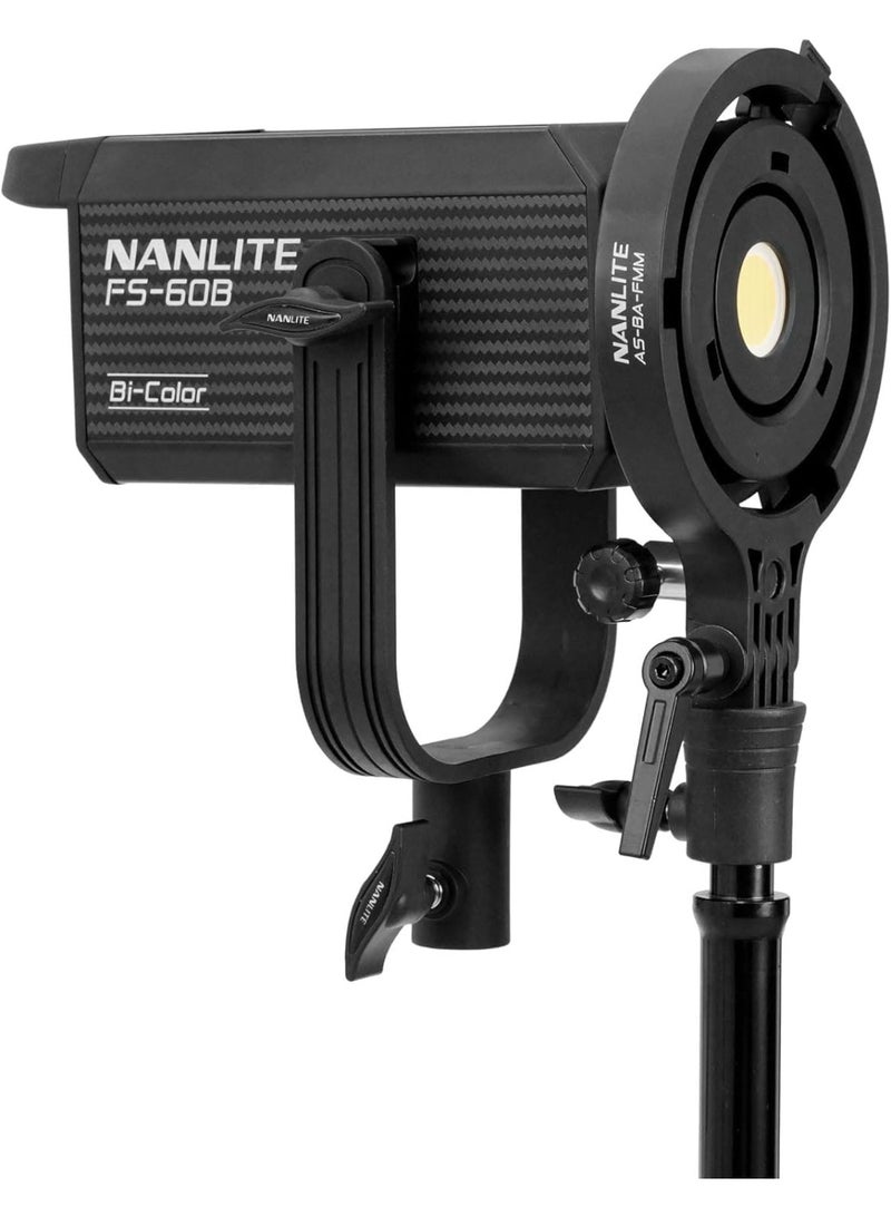 NANLITE FS-60B Bi-Color LED Spot Light 70W with 2700K-6500K Color Temperature and Bowens Mount Adapter - Image 2