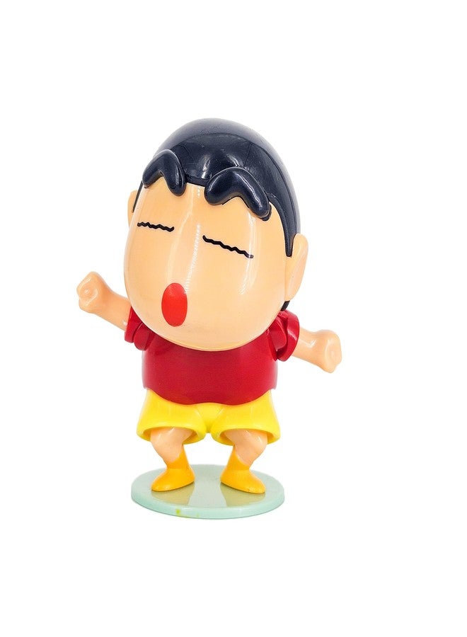 PINAKA Shinchan Manual Clockwork Anime 10CM Character Styling Dancing Childrens Drive Toy Birthday Gift Moving Moving Figure - Image 1