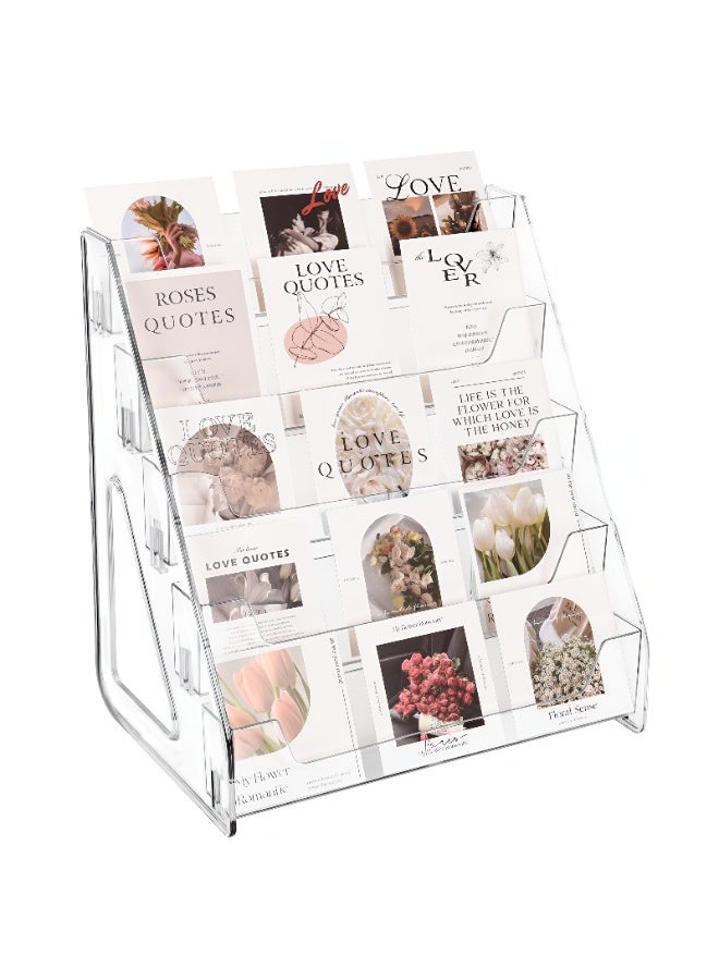 TrustMate 4-Tier Clear Acrylic Display Stand - Multi-Purpose Organizer for Perfumes, Jewelry, Business Cards, and Collectibles - Tool-Free Assembly for Home & Retail - Image 1