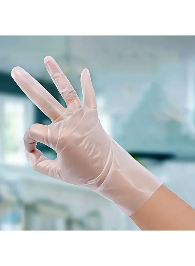 100PCS Disposable Transparent Thickened TPE Gloves For Kitchen Cleaning Cooking Beauty Pet Care - Image 2