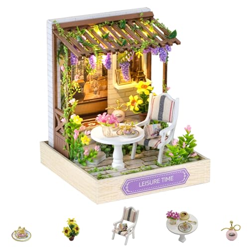 Flever Dollhouse Miniature DIY House Kit Creative Room with Furniture for Romantic Artwork Gift Leisure Time - Image 1