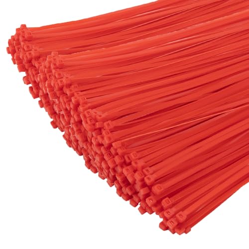 XINGO 1000 PCS Red Zip Ties 12 Inch, 60 LBS Tensile Strength, Self-Locking Nylon Plastic Nylon PA66 Wire Ties for Indoor and Outdoor Use - Image 1