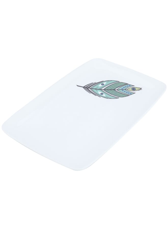 السيف غاليري صحن تقديم بورسلان السيف غاليري، 34×25 سم، مستطيل - أبيض - Image 1