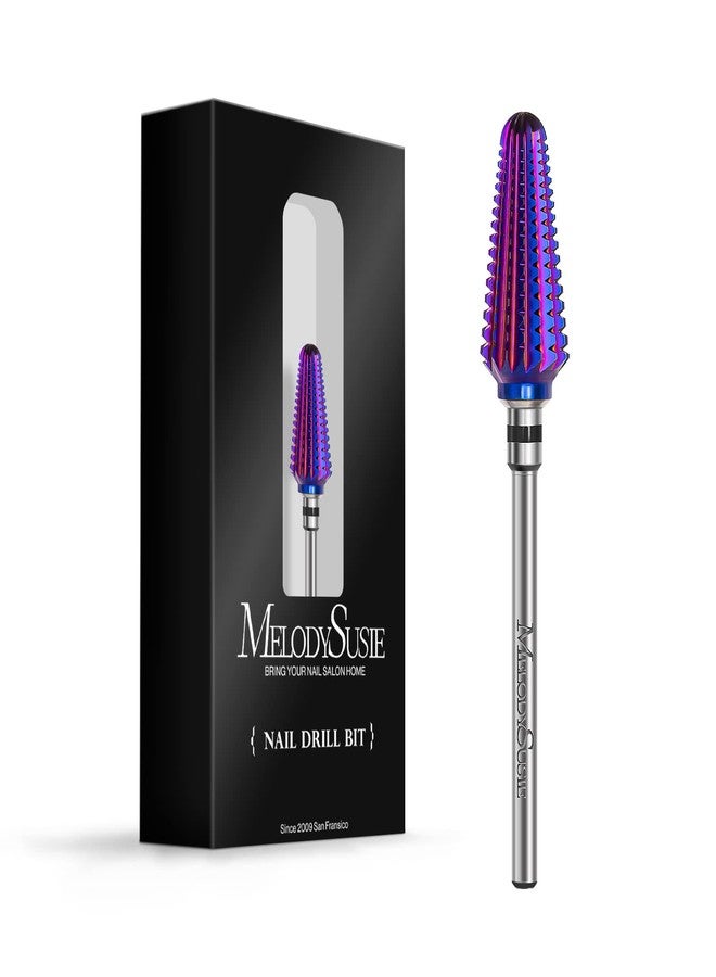 MelodySusie Professional Tornado Nail Drill Bits, 3/32'' Carbide Tungsten Multi-function Bits, Suitable for Manicure Pedicure Cuticle Gel Polishing, Salon Bits, Purple, Series Bit-X, XC - Image 1