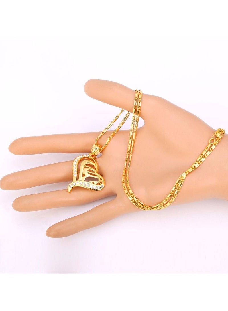 DubaiGallery Fashion Jewelry Highly craftsmanship Hearts Islamic Allah Pendant Charms Necklace Religious Muslim Jewelry Gift For Women Gold Color Jewelry - Image 5