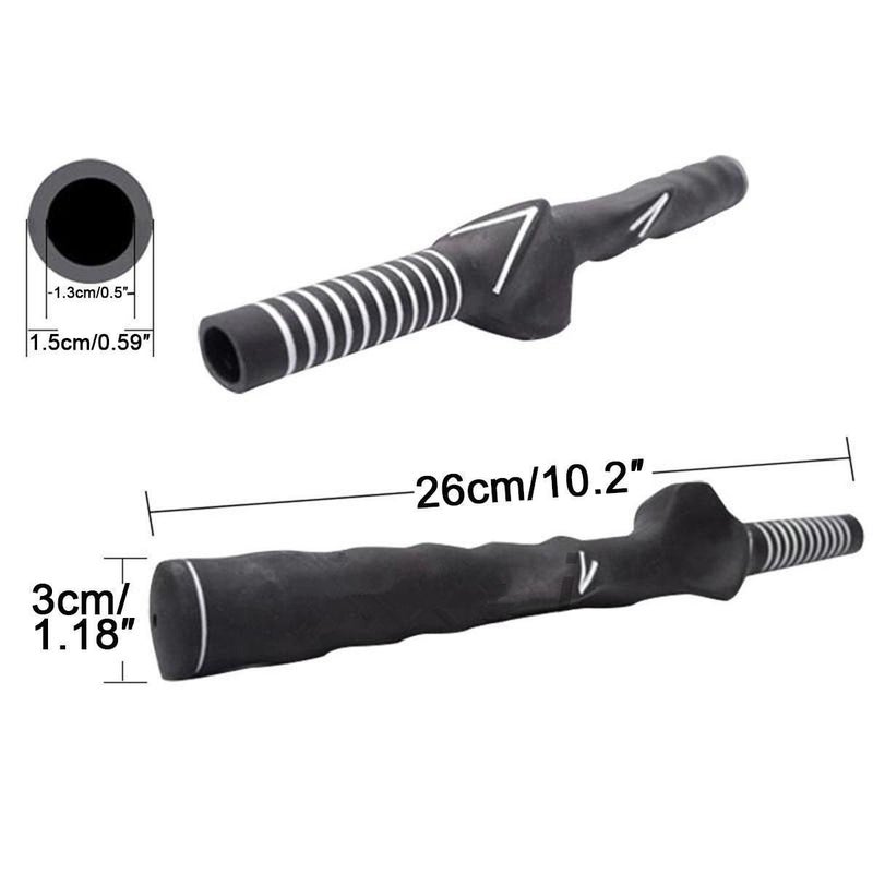 TraderPlus 2-Pack Right-Handed Golf Swing Training Grip Trainer, Black - Image 5