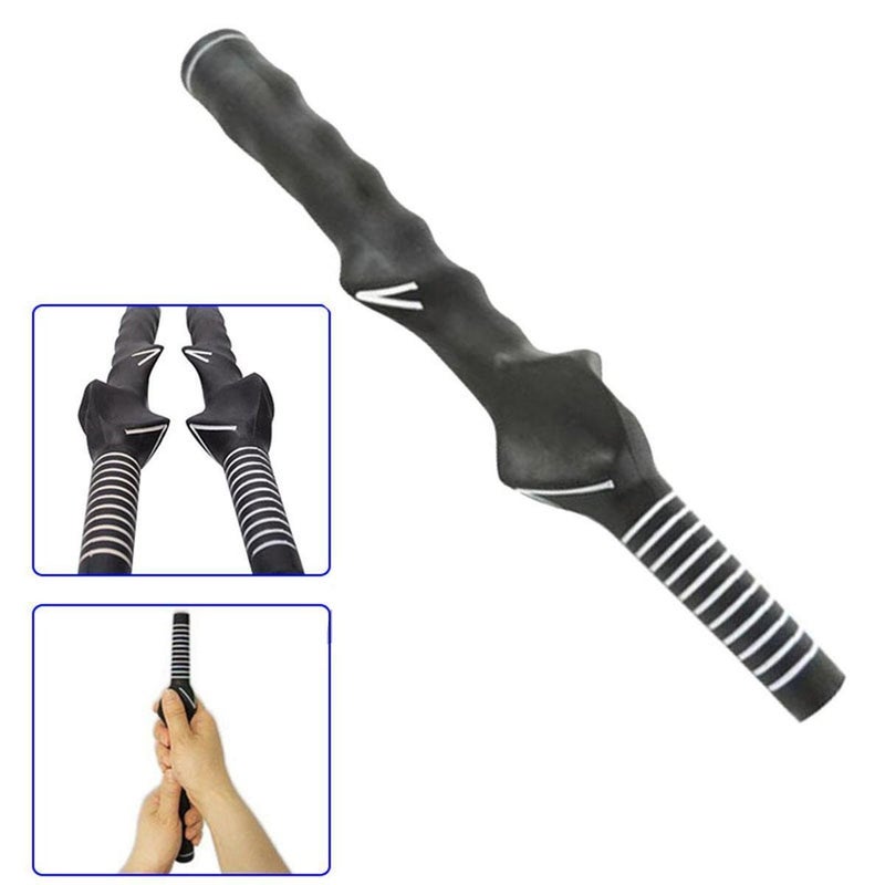 TraderPlus 2-Pack Right-Handed Golf Swing Training Grip Trainer, Black - Image 3