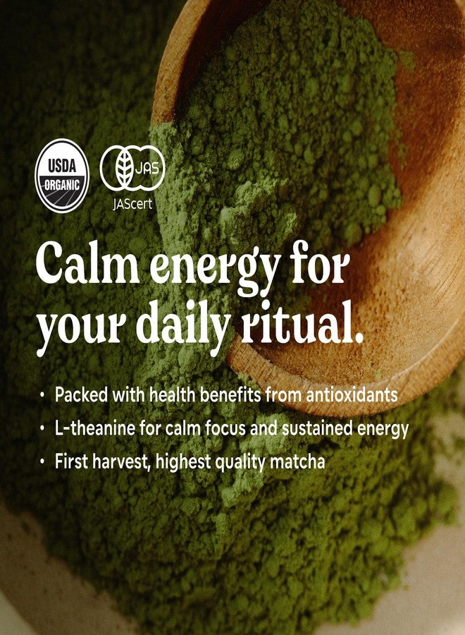 Chamberlain Coffee Ceremonial Matcha Green Tea Powder - First Harvest - Japanese Green Tea + Original Grade Matcha - Hot or Iced - Organic, Vegan & Gluten-Free Matcha Powder - (30g / 1.06 oz) - Image 3