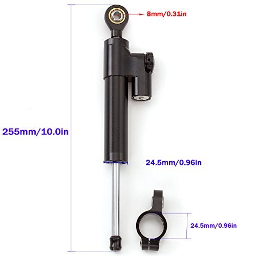 NICEDOLL Fit For Ninja ZX-6 R ZX6R ZX 6R 2007-2008 / ZX10R ZX 10 R 2004-2005 CNC Motorcycle Steering Damper Stabilizer Buffer Control Bar with Mounting Bracket Support Kit Full Set - Image 5