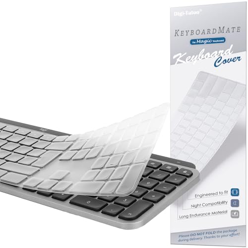 Digi-Tatoo Keyboard Cover for MAC Version Logitech MX Keys S/MX Keys/Craft Keyboard (EU/UK ISO Layout, 7 Shape Enter Key with Numeric Keys) - Keyboard Protector - Image 1