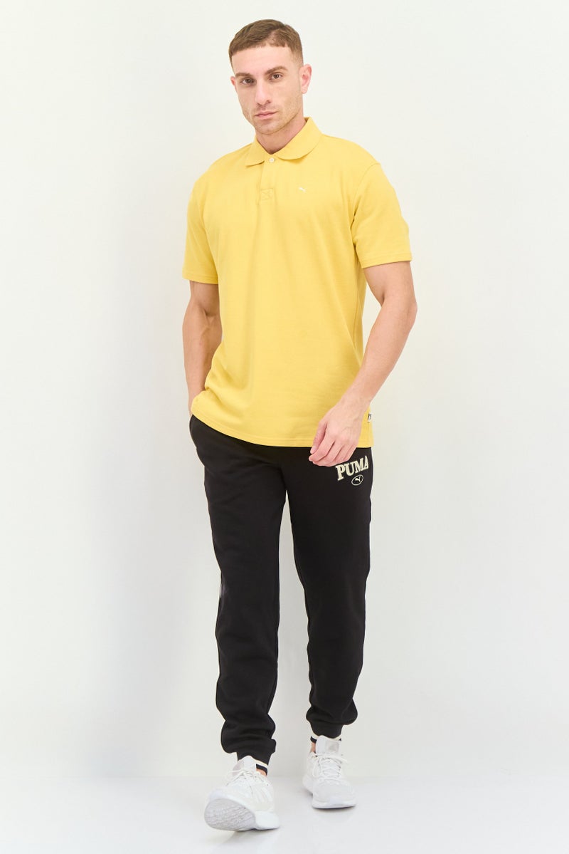 Puma x Select Men Sportswear Fit Short Sleeve Outdoor Polo Shirt, Yellow - Image 4