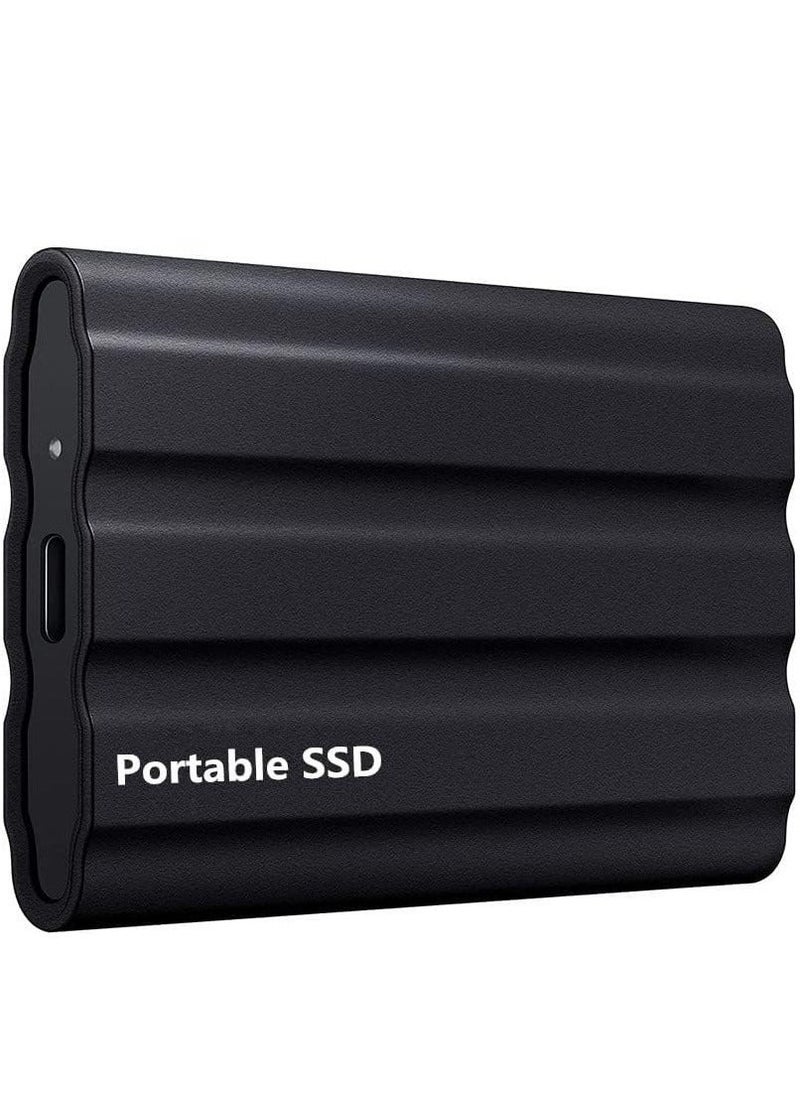 External Hard Drive, External Portable SSD, Computer Hard Drives, Ultra Slim USB 3.1 Type-C with USB-A, Easy to Carry Black - Image 1