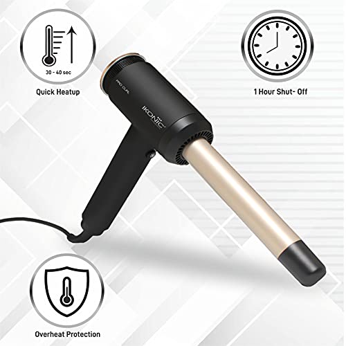 IKONIC Pro curl- Hair Curler, Black - Image 3
