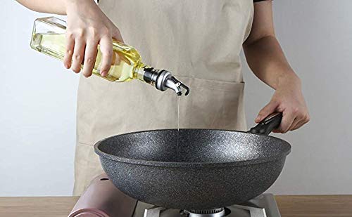 NOBILEA Glass Oil Dispenser Vinegar Dispenser BPA Free Salad Dressing Cruet Glass Bottle Olive Oil Bottles Dispenser Pack of 2 - Image 4