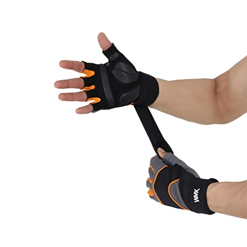 NEVER LOSE Padded Weight Lifting Gloves, Gym Gloves, Workout Gloves with Built-in Exercise Gloves for Cross Training, Pull Ups, Fitness, Powerlifting, for Men & Women (M, Loto) - Image 1