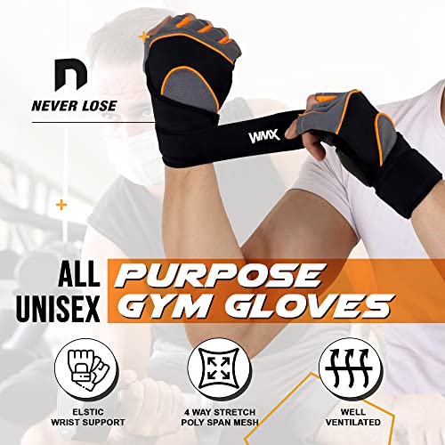 NEVER LOSE Padded Weight Lifting Gloves, Gym Gloves, Workout Gloves with Built-in Exercise Gloves for Cross Training, Pull Ups, Fitness, Powerlifting, for Men & Women (M, Loto) - Image 5