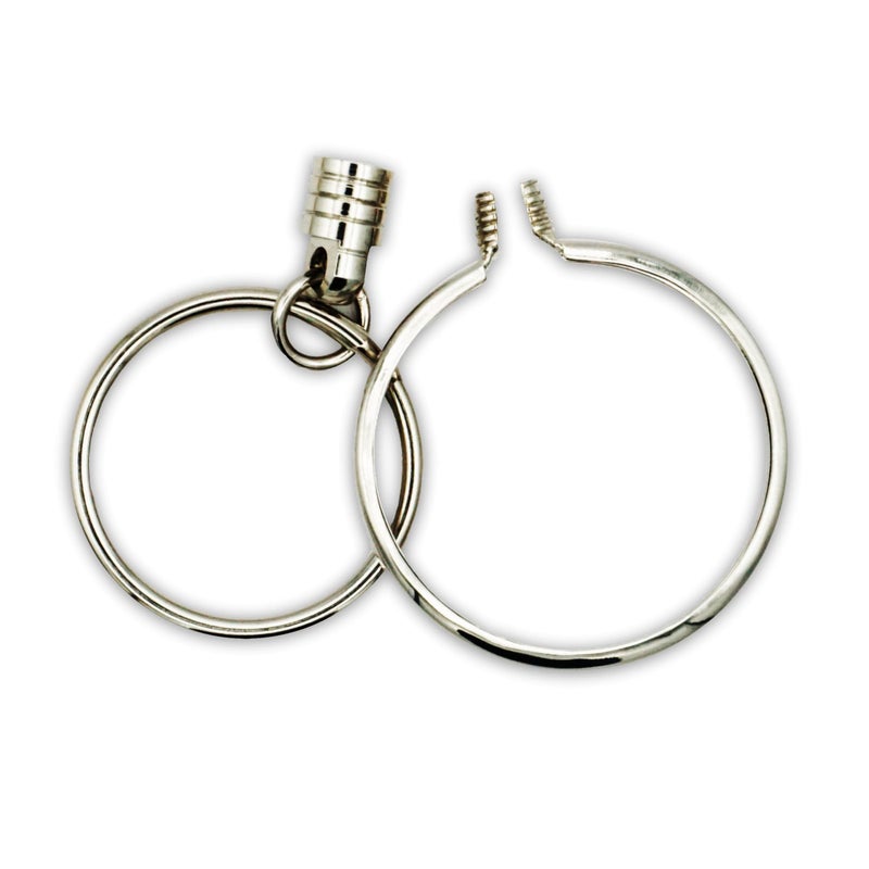 The Token Shop Token Shop AA Coin Holder Keychain for 34 mm x 2 mm Triplate Sobriety Chip Recovery Medallions, Alcoholics Anonymous Tokens, NA Coins, 2-Sided Display Key Ring, Sober Gifts for Men and Women (Silver) - Image 5