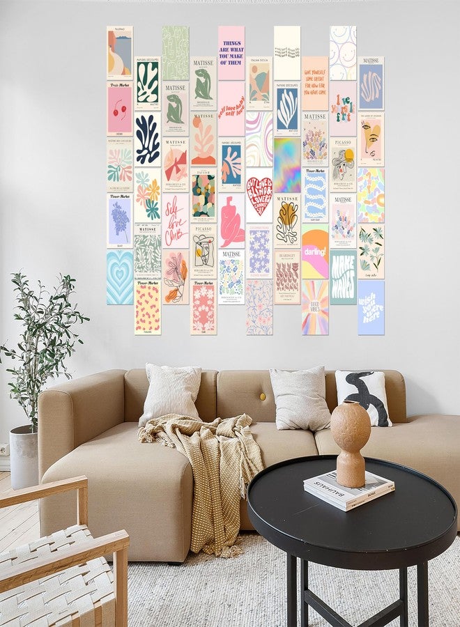 Photo Wall Collage Kit - 50 PCS Danish Pastel Room Decor Aesthetic, Matisse Wall Art for Teen Girl Room Décor | Small Posters for Room Decoration in Beige_3Q3 - Image 3