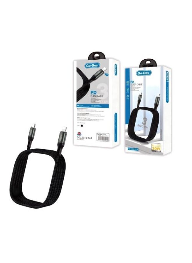 GO-DES Type-C to Lightning PD Cable 3m 20W GD-UC575  - Image 1