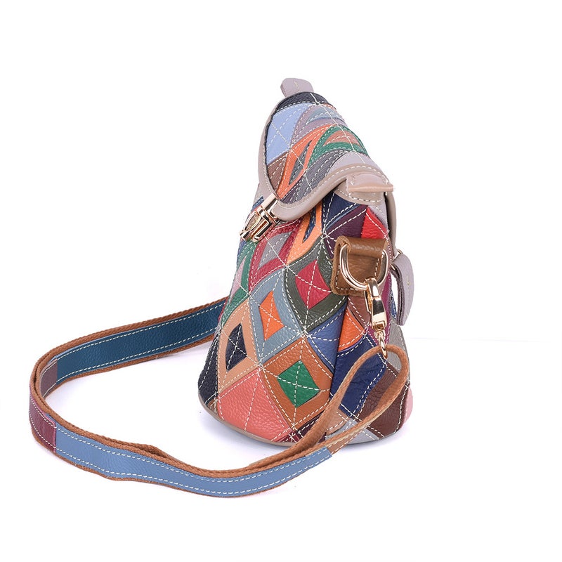 Genuine Leather Women'S Bag, First-Layer Cowhide Quilted Flap Bag, Single Shoulder Crossbody Small Square Bag, Commuter Handbag, Versatile Trendy Tote Bag - Image 5